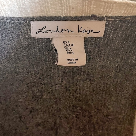 London Kaye Color Block Cardigan | Size Large - Picture 2 of 8